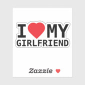 Ik hou van mijn Vriendin sticker (Vel)