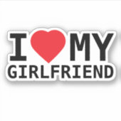 Ik hou van mijn Vriendin sticker (Voorkant)