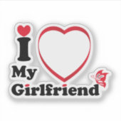 Ik hou van mijn Vriendin Sticker (Voorkant)