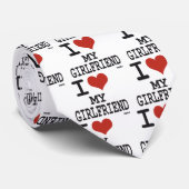 Ik hou van mijn vriendin stropdas (Opgerold)