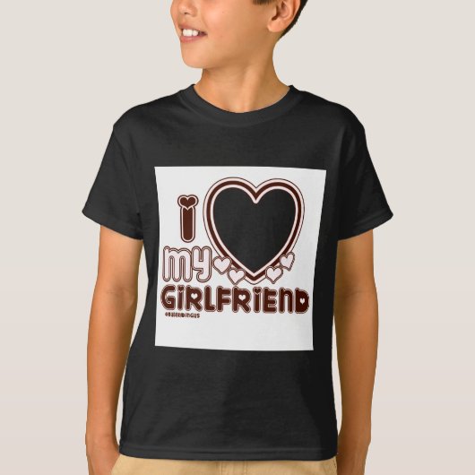 Ik hou van mijn vriendin t-shirt (Voorkant)