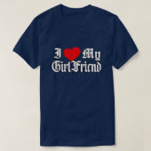 Ik hou van mijn vriendin T-shirt (Design voorkant)