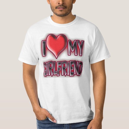 Ik hou van mijn vriendin t-shirt (Voorkant)