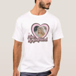 Ik hou van mijn Vriendin T-shirt<br><div class="desc">Ik hou van mijn Vriendin aangepaste foto T-Shirt. Perfect geschenk voor Valentijnsdag,  verjaardag of verjaardag. Kenmerken het doopvont en het hart van het retroscript.</div>