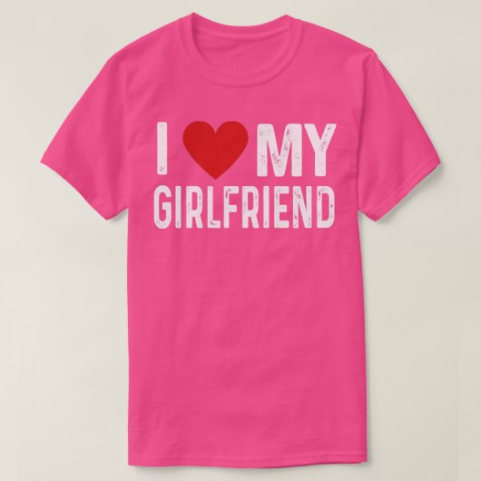 Ik hou van mijn vriendin t-shirt (Design voorkant)