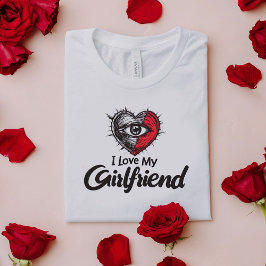 Ik hou van mijn vriendin T-shirt – Romantisch hart