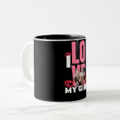 Ik hou van mijn Vriendin Tweekleurige Koffiemok (Voorkant links)