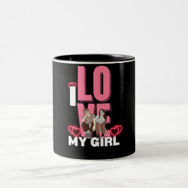 Ik hou van mijn Vriendin Tweekleurige Koffiemok