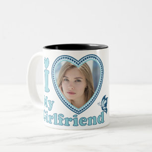 Ik hou van mijn vriendin tweekleurige koffiemok