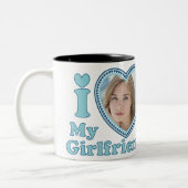 Ik hou van mijn vriendin tweekleurige koffiemok (Links)