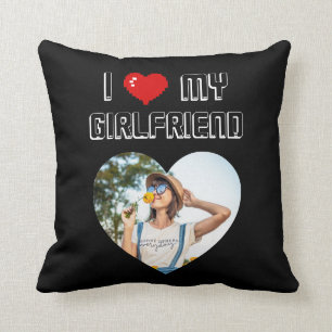 Ik hou van mijn Vriendin Valentijnsdag Gift for M Kussen
