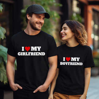 Ik hou van mijn vriendin Valentijnsdag Hart T-shirt
