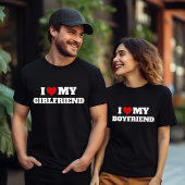 Ik hou van mijn Vriendin Valentijnsdag hart T-shirt