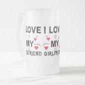 Ik hou van mijn Vriendin-Valentijnsdag-Romantic-Fu Matglas Bierpul (Voorkant links)