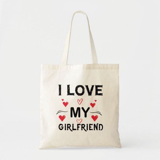 Ik hou van mijn Vriendin-Valentijnsdag-Romantic-Fu Tote Bag (Voorkant)