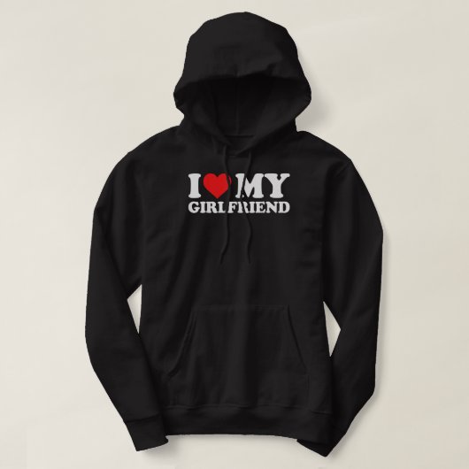 Ik hou van mijn Vriendin voor mannen en jongen Hoodie (Design voorkant)