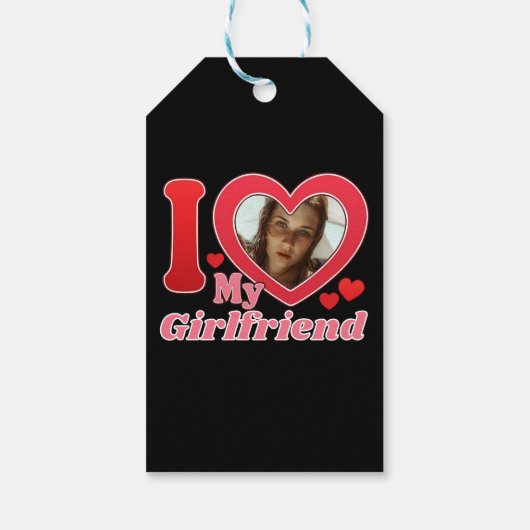 Ik hou van mijn Vriendin vriend vrouw man foto Cadeaulabel (Achterkant)