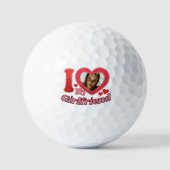Ik hou van mijn Vriendin vriend vrouw man foto Golfballen (Voorkant)