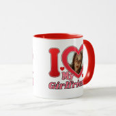 Ik hou van mijn Vriendin vriend vrouw man foto Mok (Voorkant rechts)