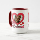 Ik hou van mijn Vriendin vriend vrouw man foto Mok (Voorkant links)