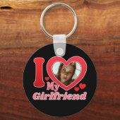 Ik hou van mijn Vriendin vriend vrouw man foto Sleutelhanger (Voorkant)