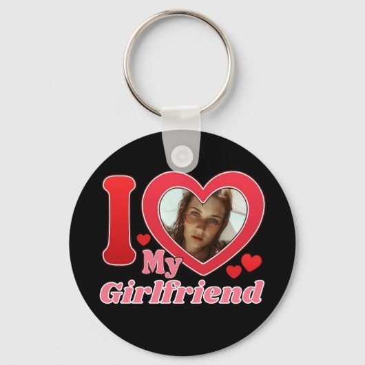 Ik hou van mijn Vriendin vriend vrouw man foto Sleutelhanger (Achterkant)