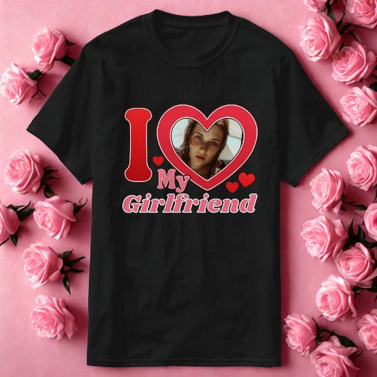 Ik hou van mijn Vriendin vriend vrouw man foto T-shirt