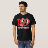 Ik hou van mijn Vriendin vriend vrouw man foto T-shirt (Voorkant volledig)