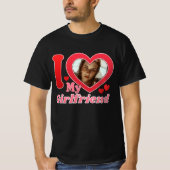 Ik hou van mijn Vriendin vriend vrouw man foto T-shirt (Voorkant)