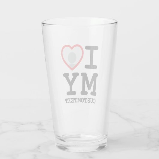 Ik hou van mijn Vriendin vriendje | Aangepaste fot Glas (Achterkant)