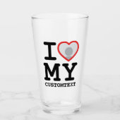 Ik hou van mijn Vriendin vriendje | Aangepaste fot Glas (Voorkant)