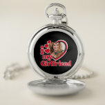 Ik hou van mijn Vriendin Zakhorloge<br><div class="desc">Ben je op zoek naar een uniek en persoonlijk cadeau voor je vriendje? Kijk niet verder dan onze I Love My Vriendin custom foto design! Upload een foto naar creëer een one-of-a-kind cadeau waar hij van zal houden. Het maakt een perfect cadeau voor verjaardagen, Valentijnsdag, verjaardagen of speciale gelegenheden. Bestel...</div>