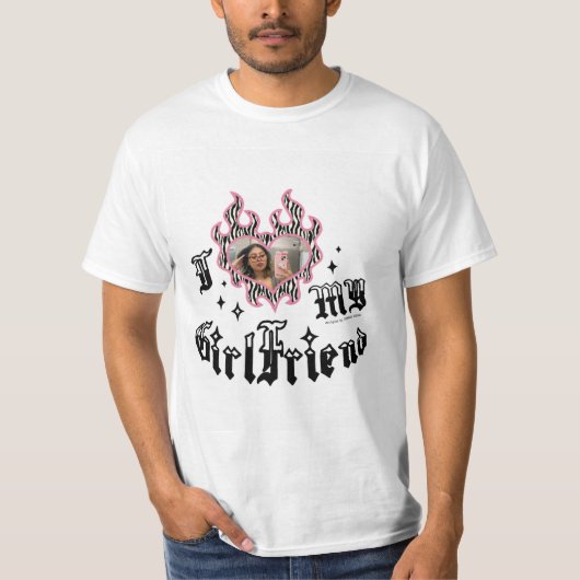 Ik hou van mijn vriendin - Zebra - DingusDesign T-shirt (Voorkant)