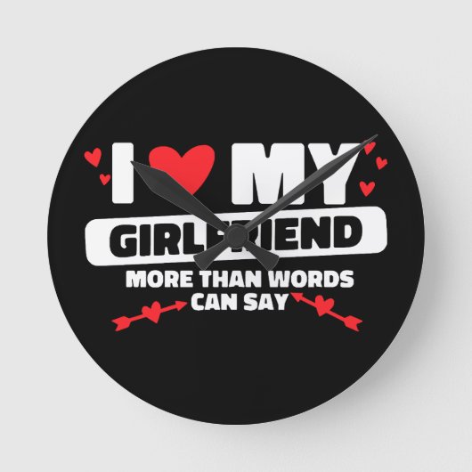 Ik hou van mijn vriendinnen hart ronde klok (Voorkant)