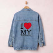 Ik hou van mijn vriendje hart Valentijnsdag custom Denim Jacket (Hangar)