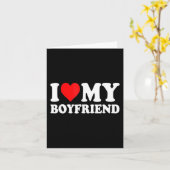 Ik hou van mijn vriendje Leuk Valentijn rood hart  Kaart (Gele Bloem)