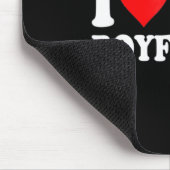 Ik hou van mijn vriendje leuk Valentijn rood hart  Muismat (Hoek)