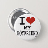 Ik hou van mijn vriendje ronde button 5,7 cm (Voorkant /achterkant)