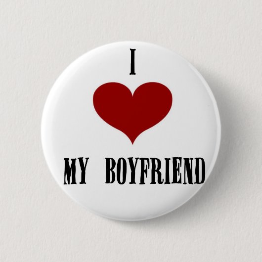 Ik hou van mijn vriendje ronde button 5,7 cm (Voorkant)