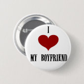 Ik hou van mijn vriendje ronde button 5,7 cm (Voorkant /achterkant)