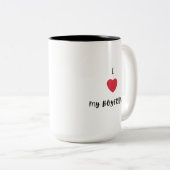 Ik hou van mijn vriendje tweekleurige koffiemok (Voorkant rechts)