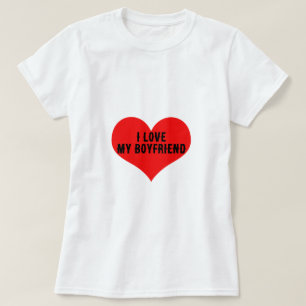 Ik hou van mijn vriendje vriend Red Heart Trendy T-shirt
