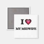 Ik hou van mijn vroedvrouw magneet (Voorkant / Achterkant)