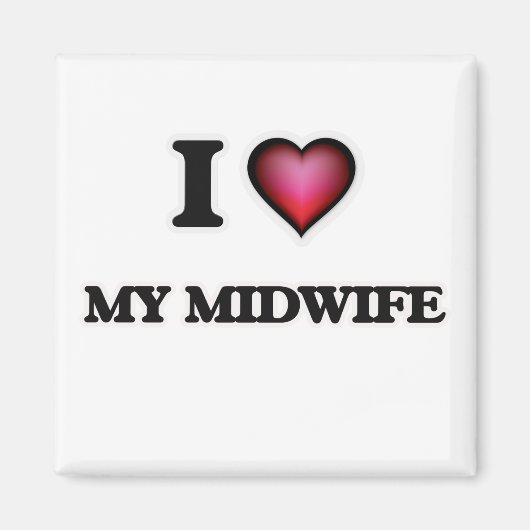 Ik hou van mijn vroedvrouw magneet (Voorkant)