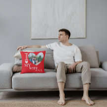 Ik hou van mijn vrouw aangepaste foto hart
