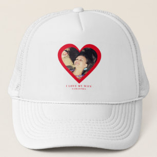 Ik hou van mijn vrouw aangepaste foto trucker pet