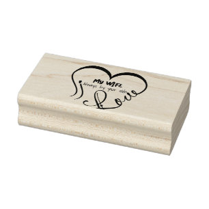 Ik hou van mijn vrouw • Altijd aan jouw zijde Rubberstempel