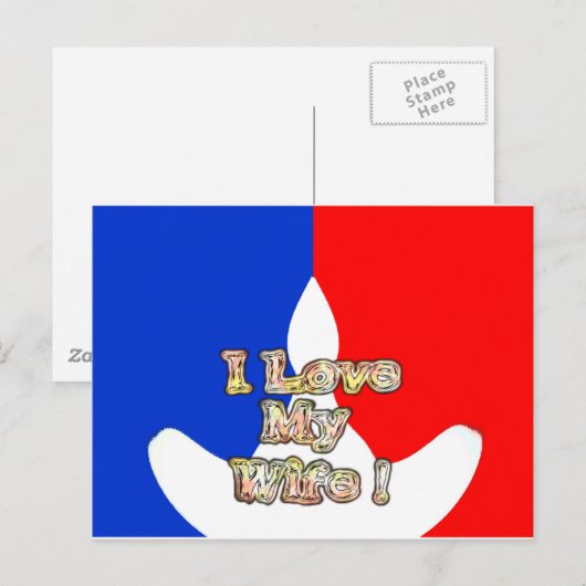 "Ik hou van mijn vrouw" Art Print Briefkaart (Voorkant / Achterkant)