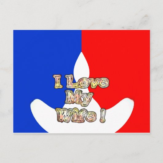 "Ik hou van mijn vrouw" Art Print Briefkaart (Voorkant)