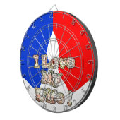 "Ik hou van mijn vrouw" Art Print Dartbord (Voorkant Rechts)